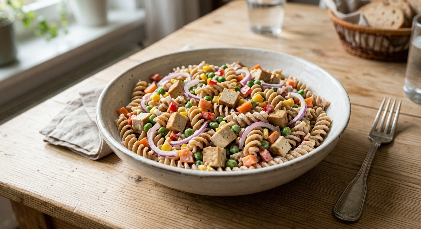 Nudelsalat mit Räuchertofu